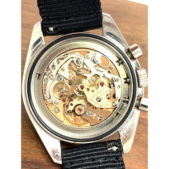 Omega Speedmaster Men's Watch 145.022 Swiss Manual 861 Black Dial Nylon Strap - Picture 7 of 16